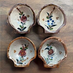 Vintage Handcrafted Floral Ceramic Dishes